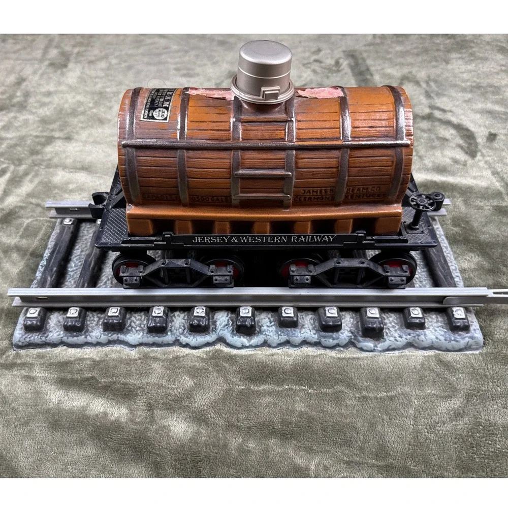 Vintage 1983 Jim Beam Tank Car Decanter Jersey & Western Railway Empty